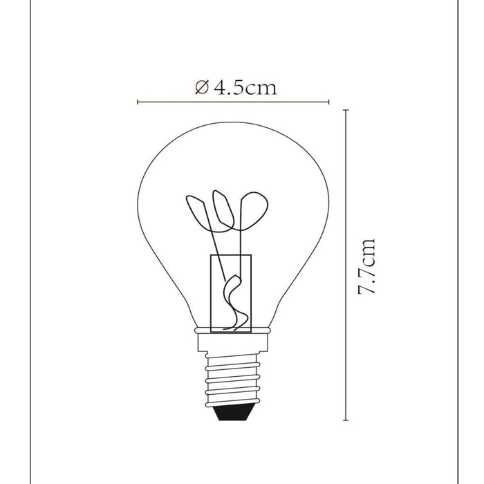 Lucide P45 Filament lamp - Transparant (set van 3)