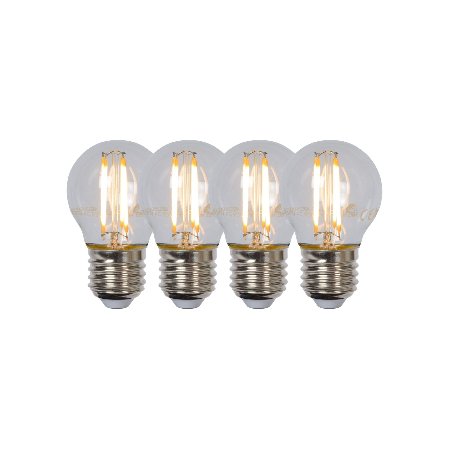 Lucide G45 Filament lamp - Transparant (set van 4)