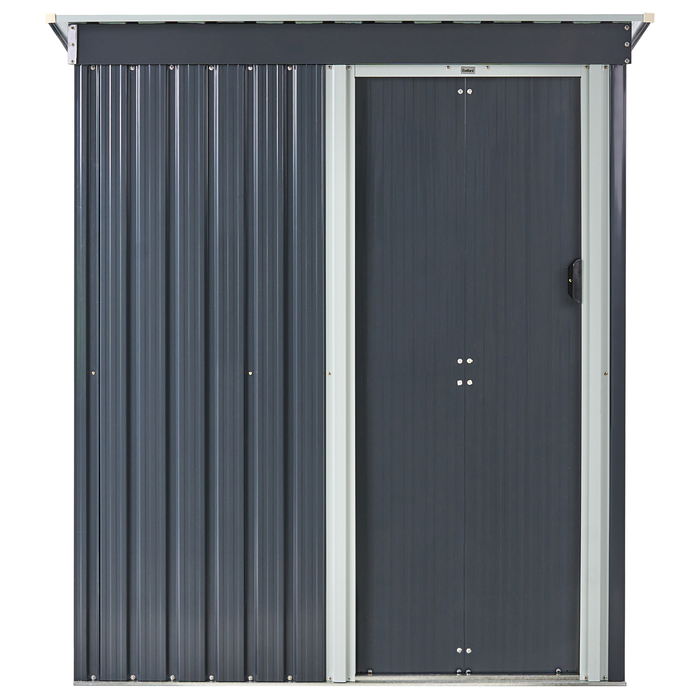 Beliani - AISONE - Tuinschuurtje - Grafietgrijs - Staal