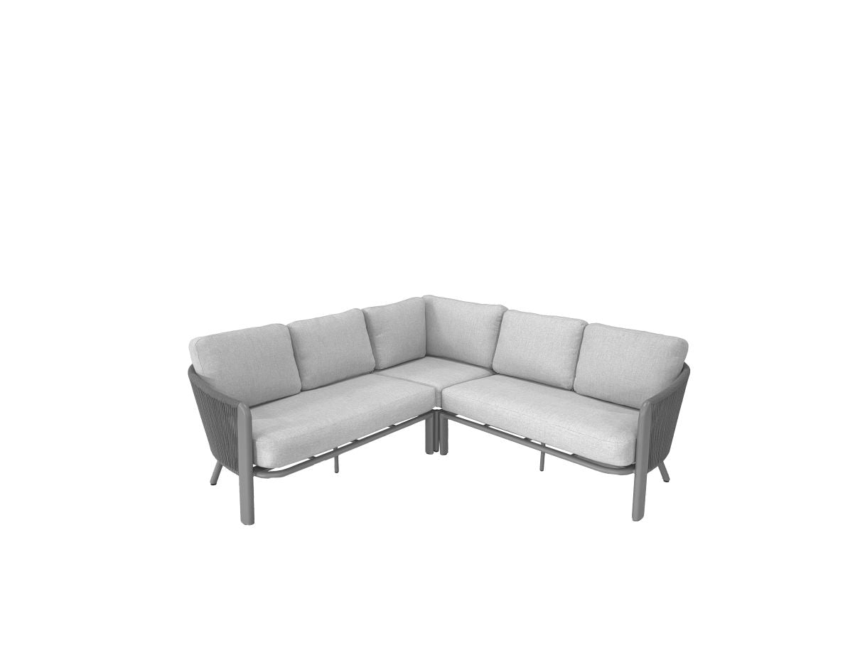 Durango rope lounge hoekset - taupe - valley sand