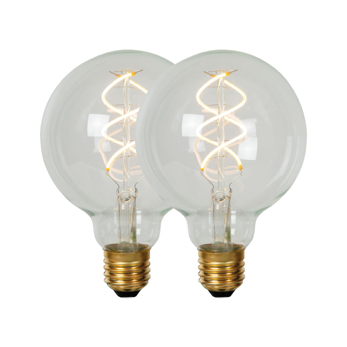 Lucide G95 Filament lamp - Transparant (set van 2)