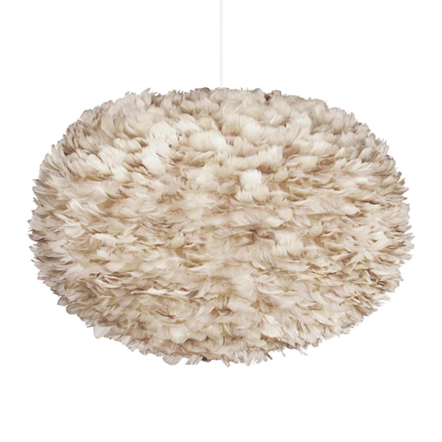 Umage Eos XL hanglamp Ø75 wit snoer, lichtbruin