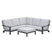 Lincoln aluminium loungeset - carbon black - valley sand