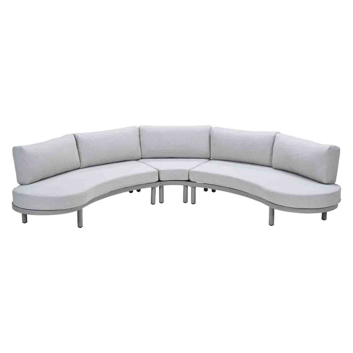 Potenza aluminium loungeset - taupe - valley sand