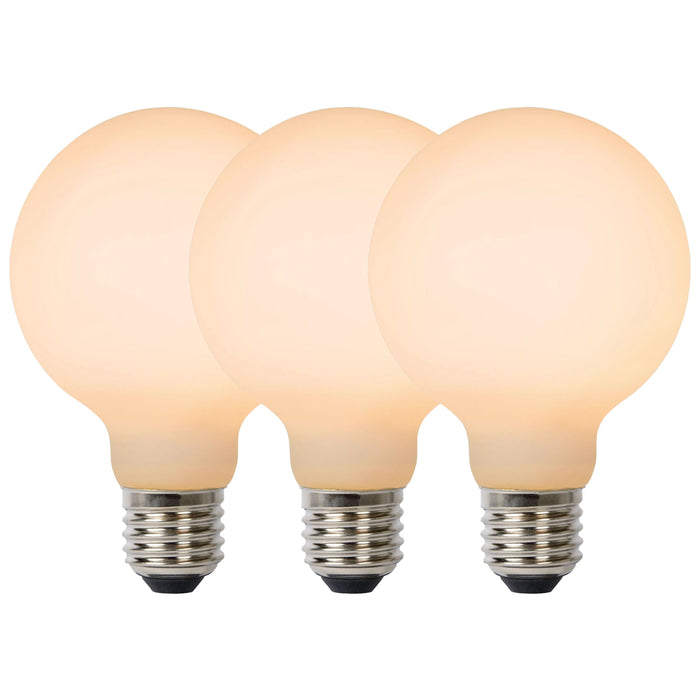Lucide G125 Filament lamp - Opaal (set van 3)
