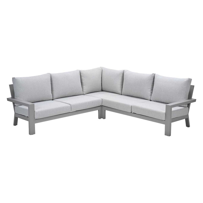 Geneva aluminium loungeset - taupe - valley sand