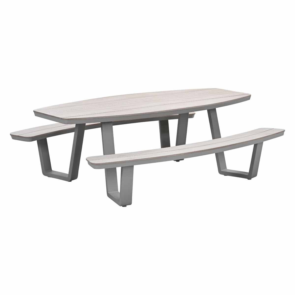 Bell aluminium picknick set ovaal - 220x193 cm - taupe
