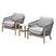 Talara loungeset - 3-delig - acaciahout - taupe