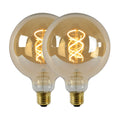 Lucide G125 Filament lamp - Amber (set van 2)