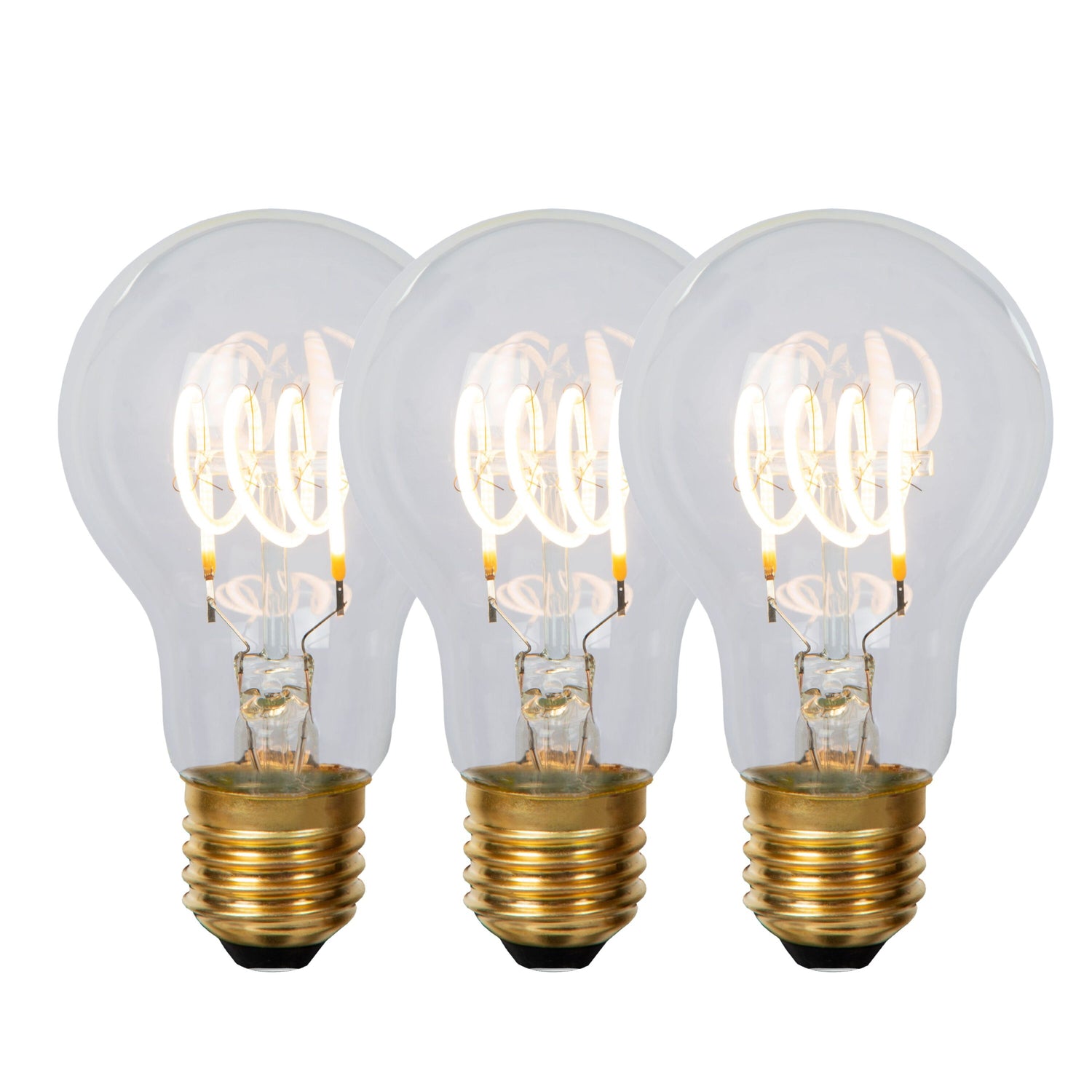 Lucide A60 Filament lamp - Transparant (set van 3)