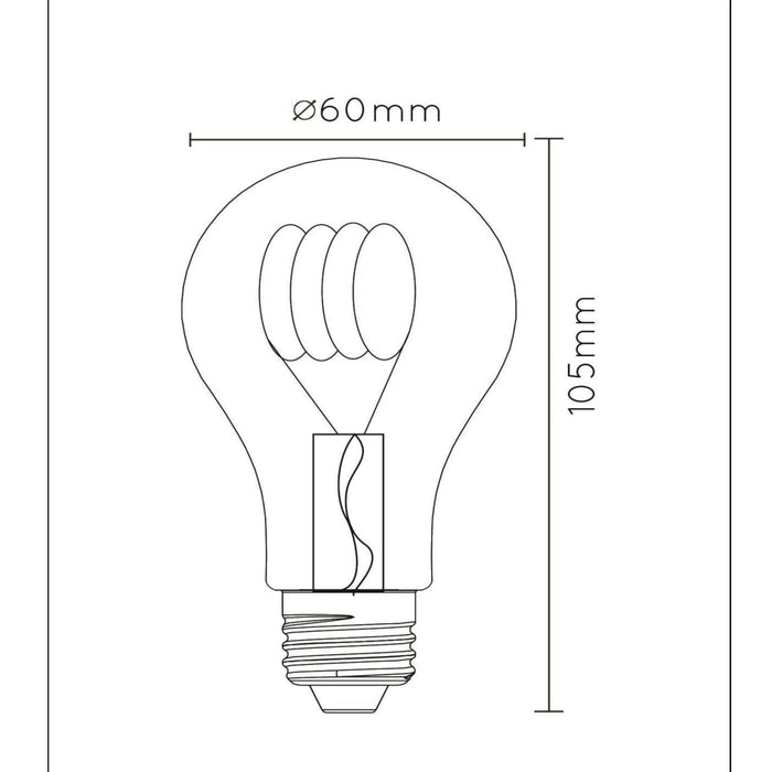 Lucide A60 Filament lamp - Transparant (set van 3)