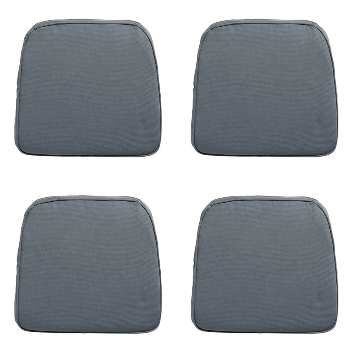 Madison -  Zitkussen Wicker Rib grey - Ca. 48x48 cm - Set van 4
