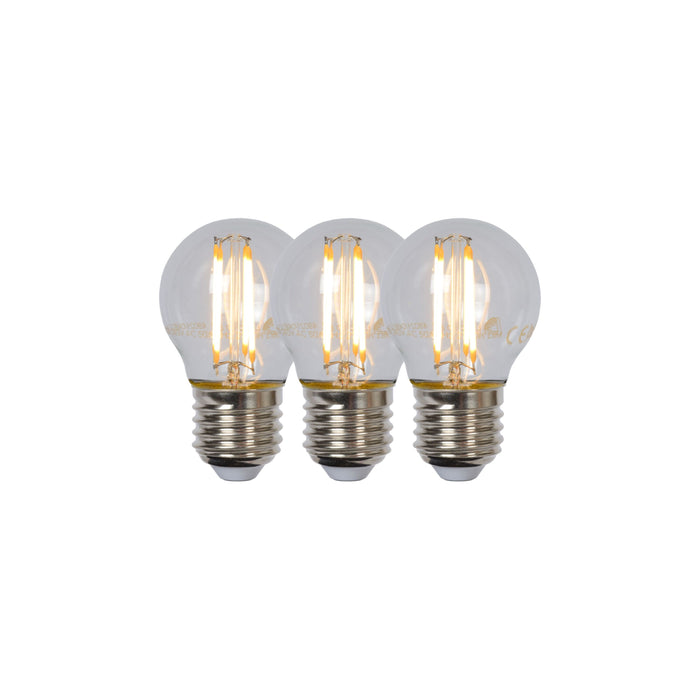 Lucide G45 Filament lamp - Transparant (set van 3)