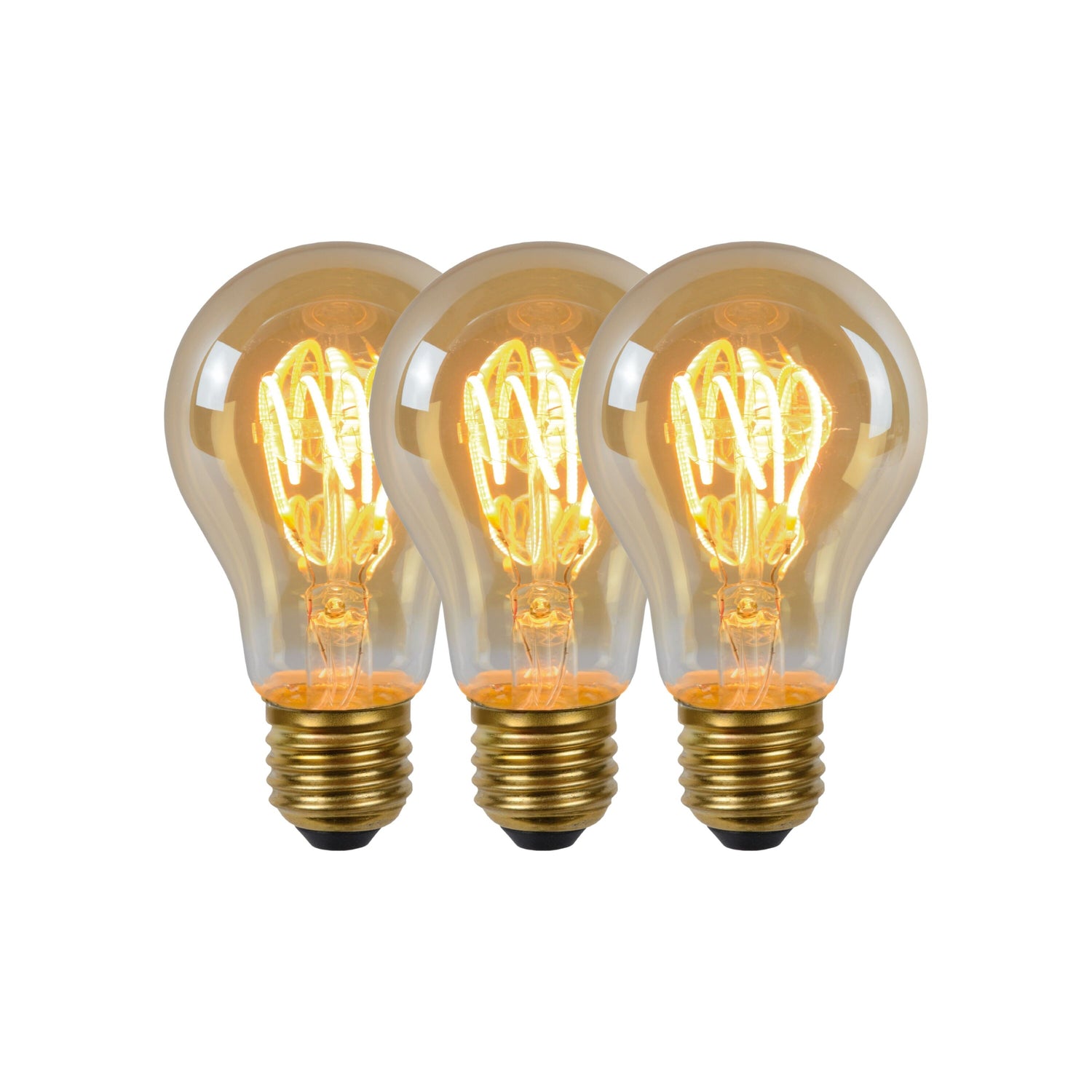 Lucide A60 Filament lamp - Amber (set van 3)