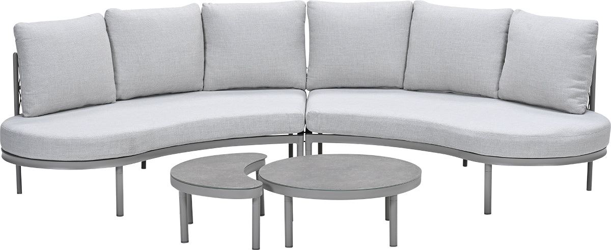 Garden Impressions Solita lounge sofa set sand - rope grey sand