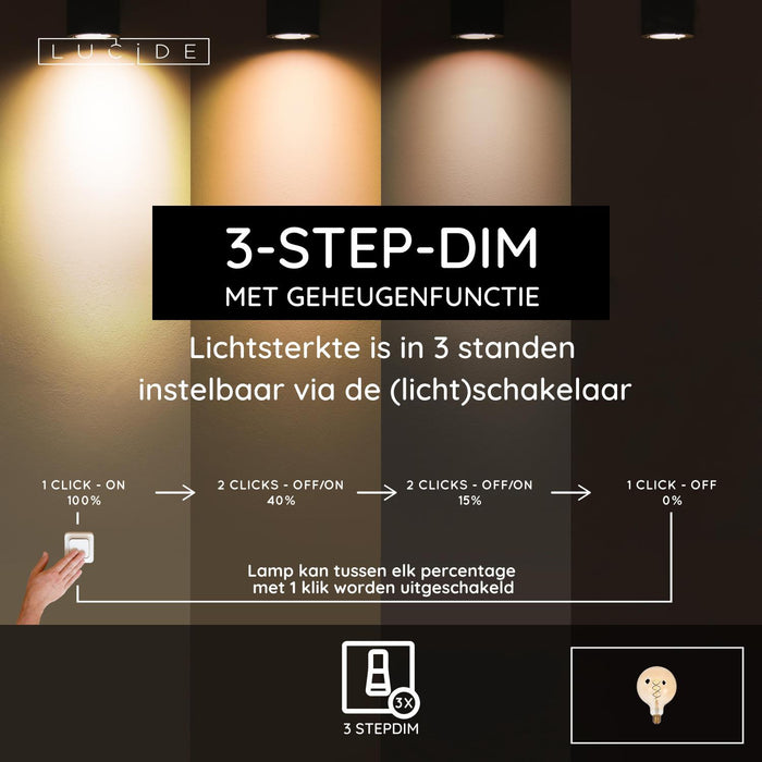 Lucide G125 Filament lamp - Amber (set van 4)