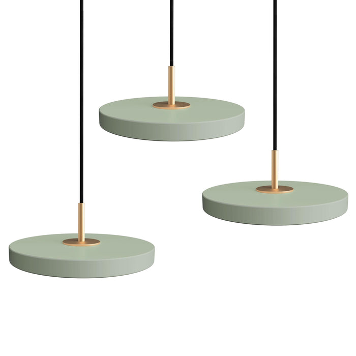 Umage Asteria Micro 3 cluster hanglamp LED messing|Nuance Olive