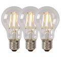 Lucide A60 Class B Filament lamp - Transparant (set van 3)