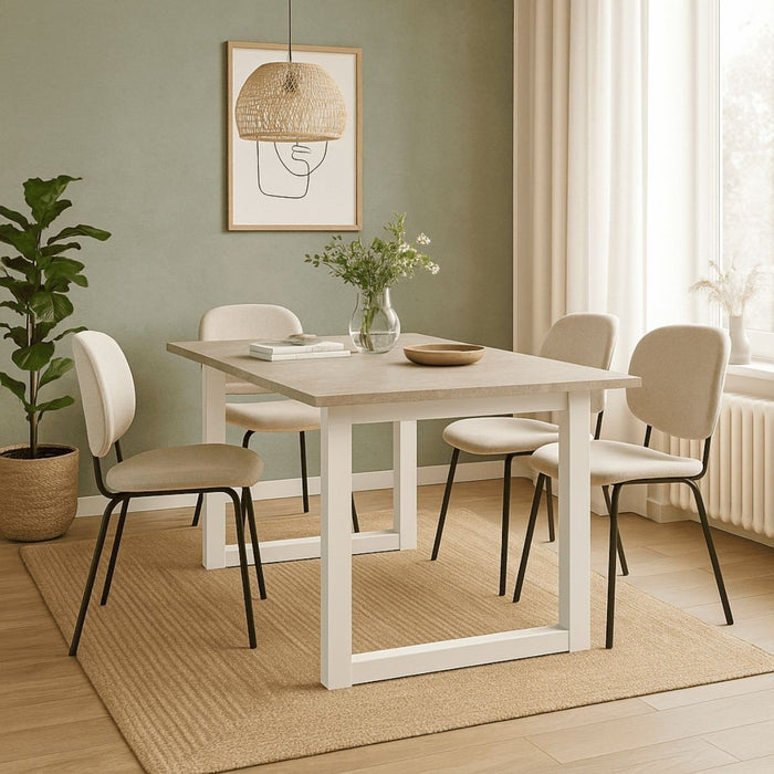 Calicosy - HOUSTON Uitschuifbare eettafel - H75 cm - Wit
