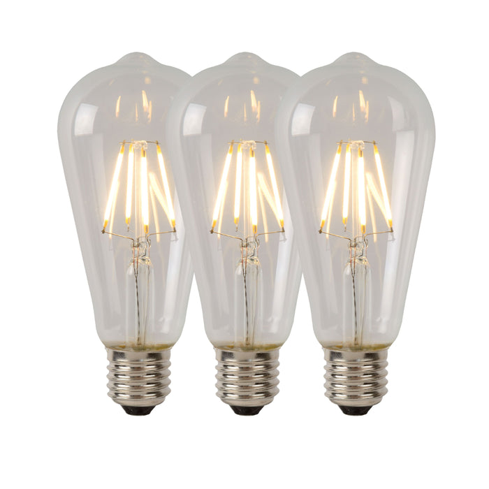 Lucide ST64 Class B Filament lamp - Transparant (set van 3)