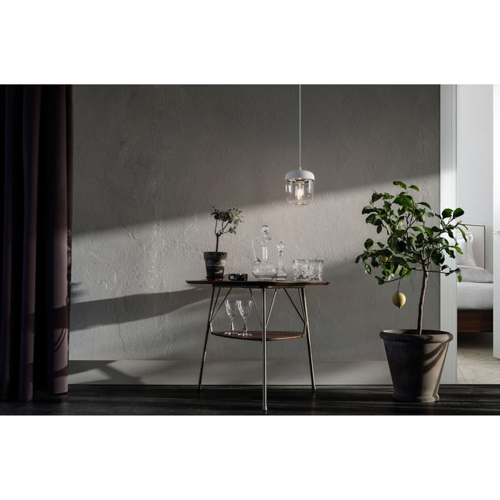 Umage Acorn hanglamp Ø14 wit snoer, amber messing