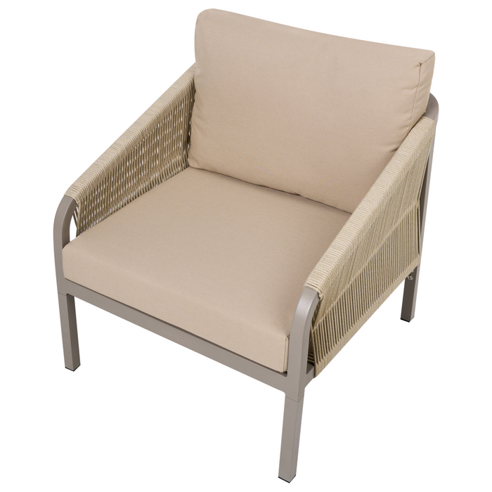 Beliani - MURATO - Loungeset 5-zits - Beige - Aluminium