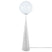 Globe Fat vloerlamp LED zilver|opaal