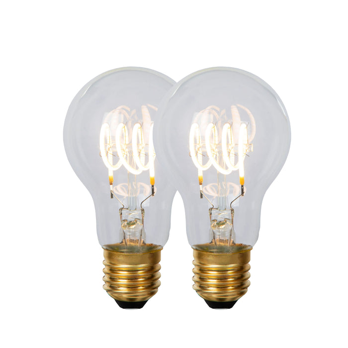 Lucide A60 Filament lamp - Transparant (set van 2)