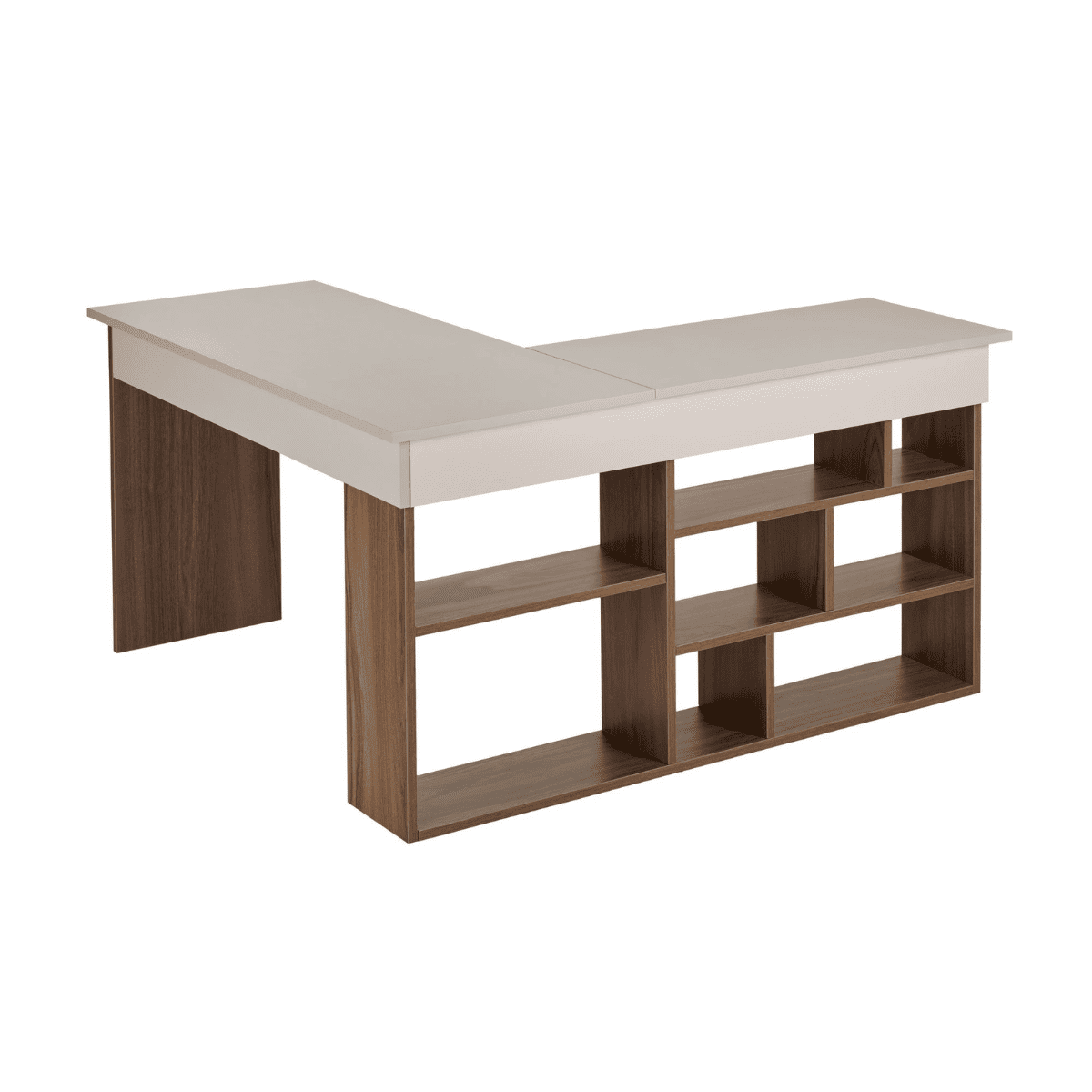 Calicosy - Hoekbureau met opbergruimte ORGANIS - H72 cm