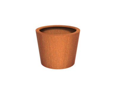 Adezz Conic cortenstalen plantenbak schuin rond 100 x 100 x 80 cm