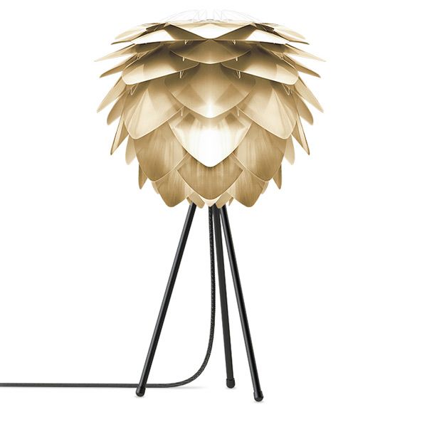 Umage Silvia Mini tafellamp Ø32 zwart onderstel, messing