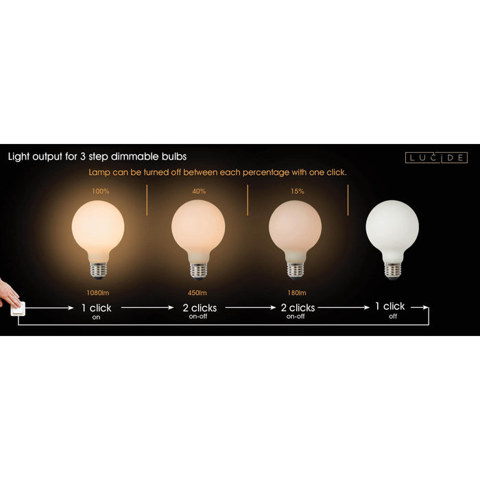 Lucide G80 Filament lamp - Opaal (set van 2)