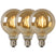 Lucide G95 Filament lamp - Amber (set van 3)