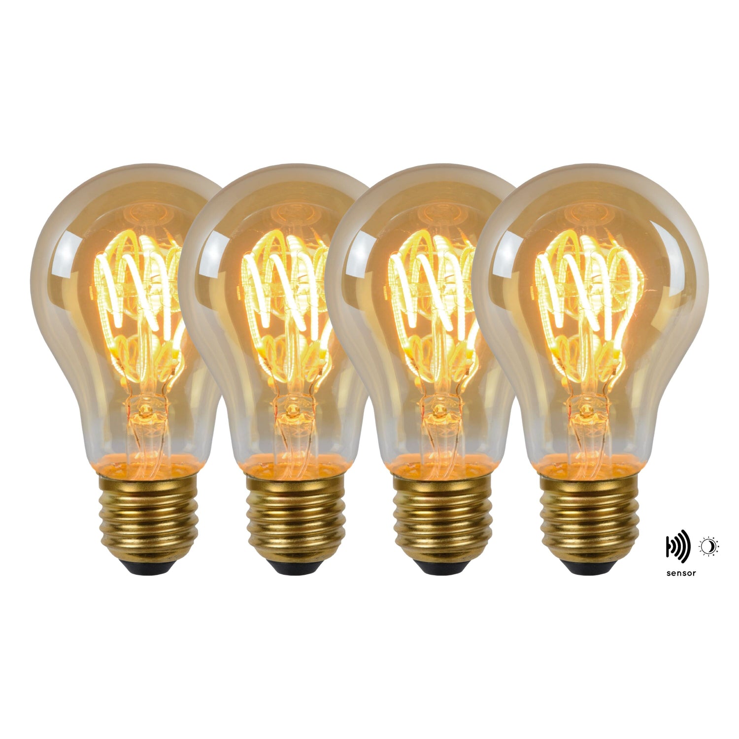 Lucide A60 TWILIGHT SENSOR Filament lamp - Amber (set van 4)