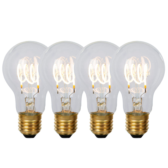 Lucide A60 Filament lamp - Transparant (set van 4)