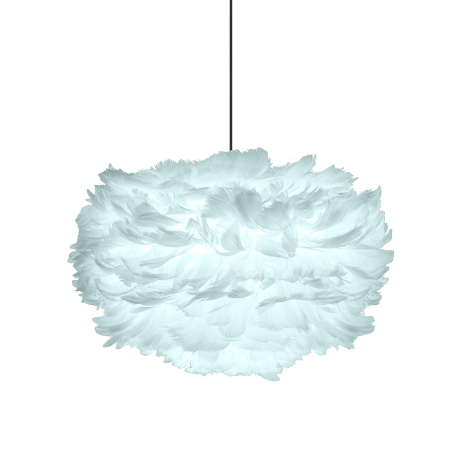 Umage Eos hanglamp medium Ø45 zwart snoer, lichtblauw