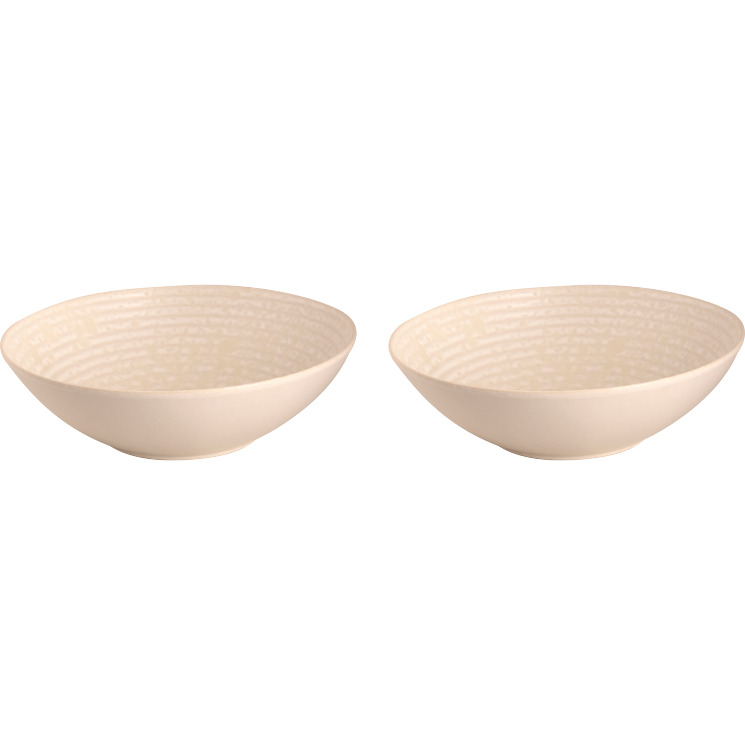 Palmer Schaal Ripple 24 cm 1.8 l Offwhite Stoneware 2 stuk(s)