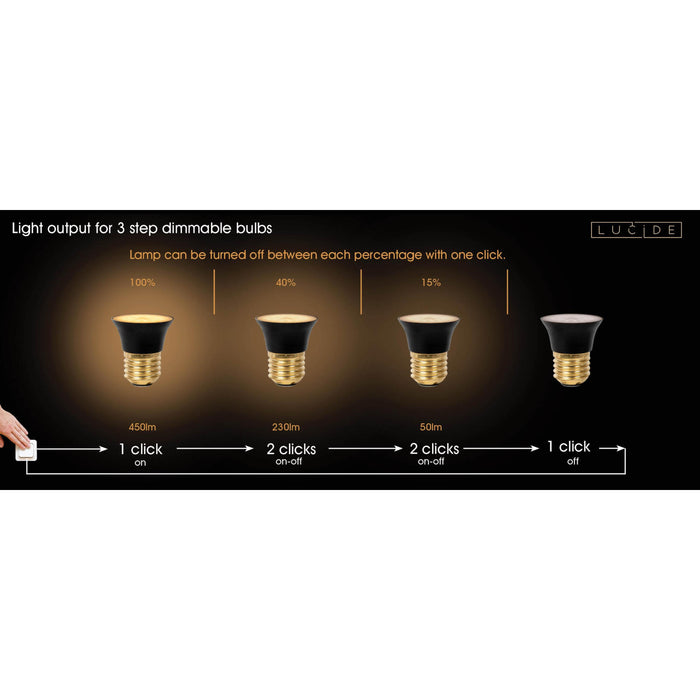Lucide G45 Led lamp - Zwart (set van 2)
