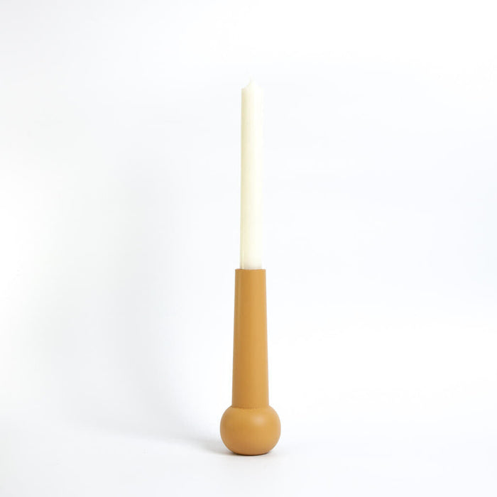 LEMON LILY Candleholder cone low - Yellow