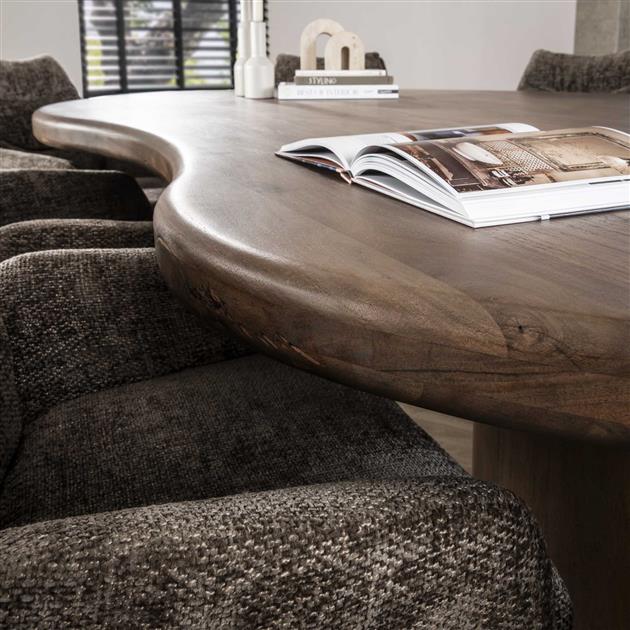 Hoyz Collection - Eetkamertafel Sculpture - Massief Acacia Drift Brown