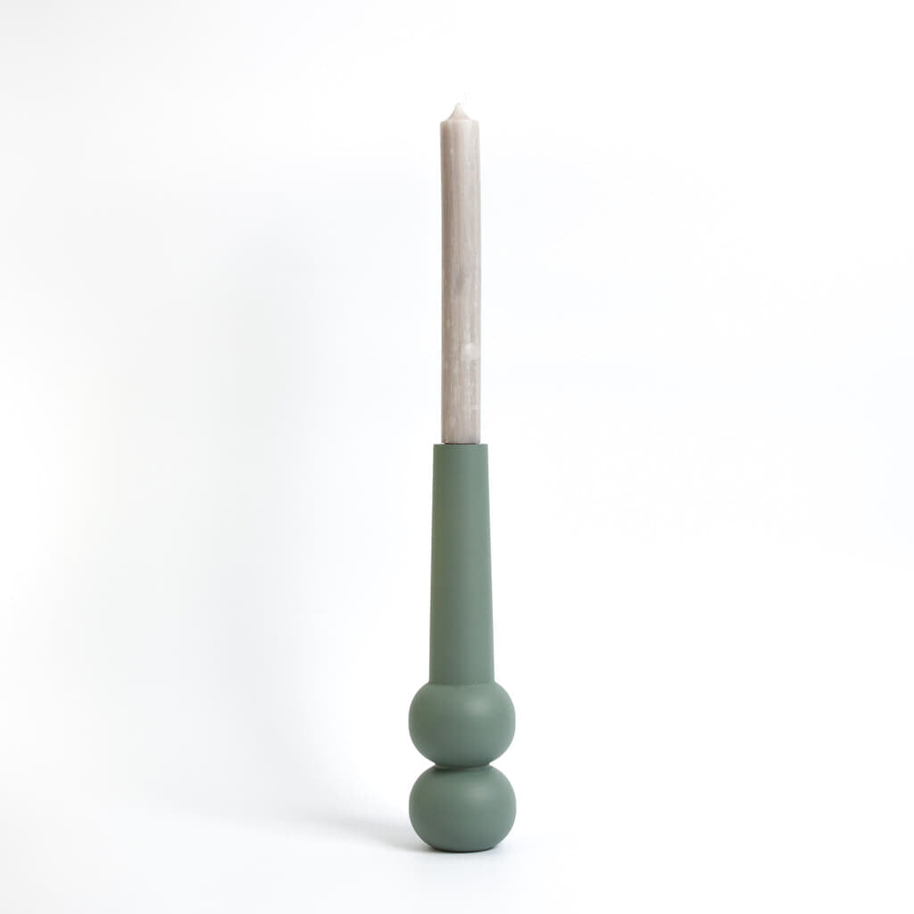 LEMON LILY Candleholder cone high - Green