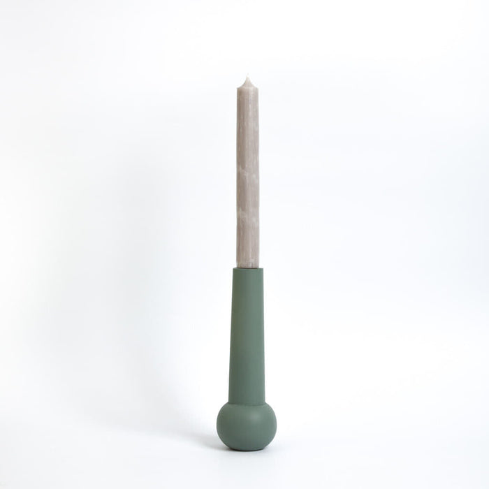 LEMON LILY Candleholder cone low - Green