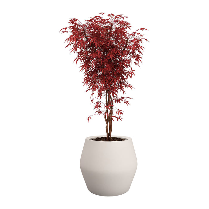 Elho June Split Low 46 - Linnen wit - Ø 46 x H 42 cm - Binnen en Buiten - 100% gerecycled