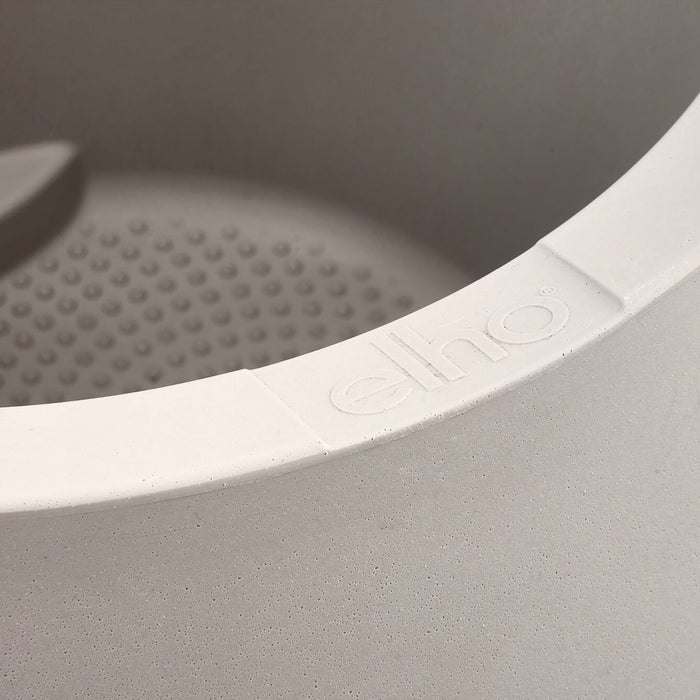 Elho June Split Low 46 - Linnen wit - Ø 46 x H 42 cm - Binnen en Buiten - 100% gerecycled