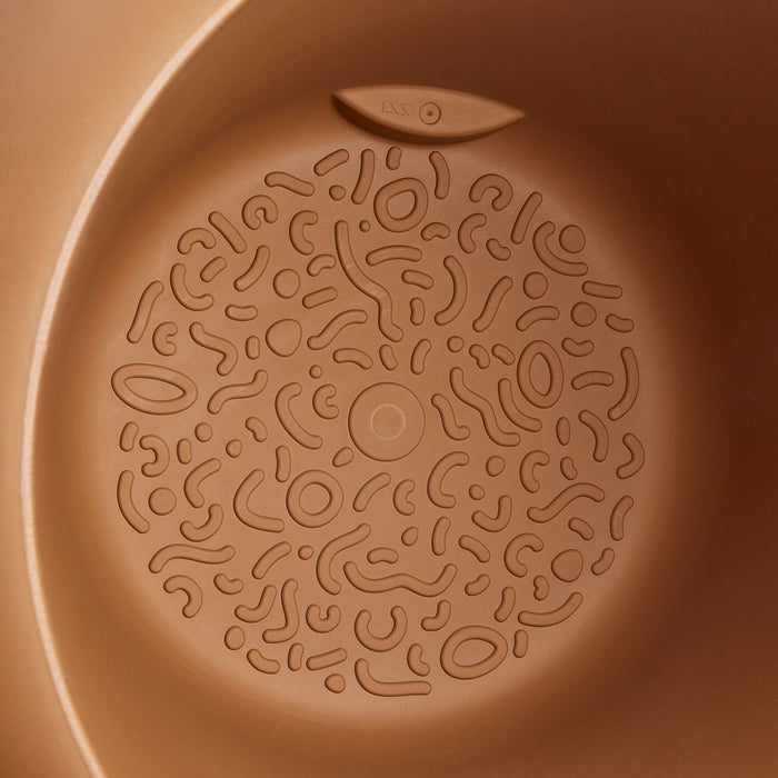 Elho Amber Roll Low 60 - Karamel - Ø 60 x H 46 cm - Binnen en Buiten - 100% gerecycled kunststof