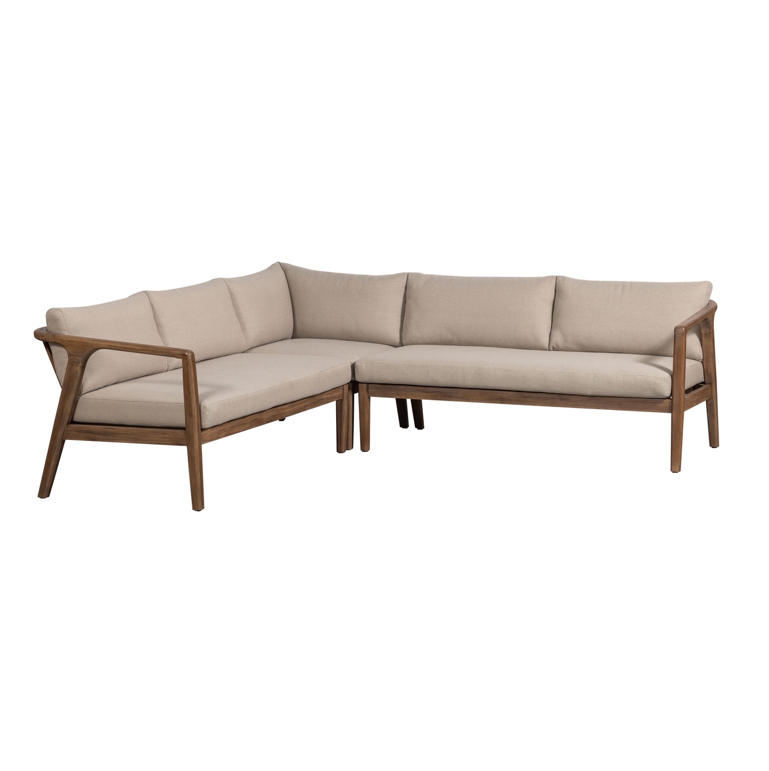 WOOOD Biam Loungeset Tuin - Acacia Hout - Naturel - 67x227x227