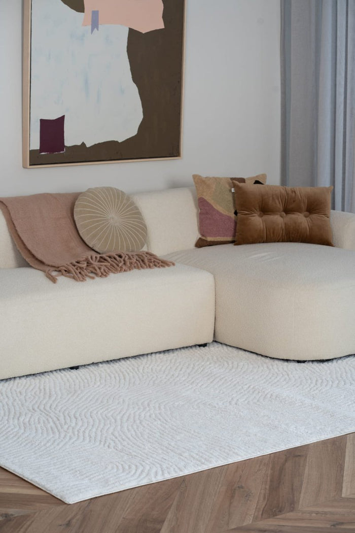 Interieur05 Scandinavisch vloerkleed Curve creme|wit - 200 x 280 cm