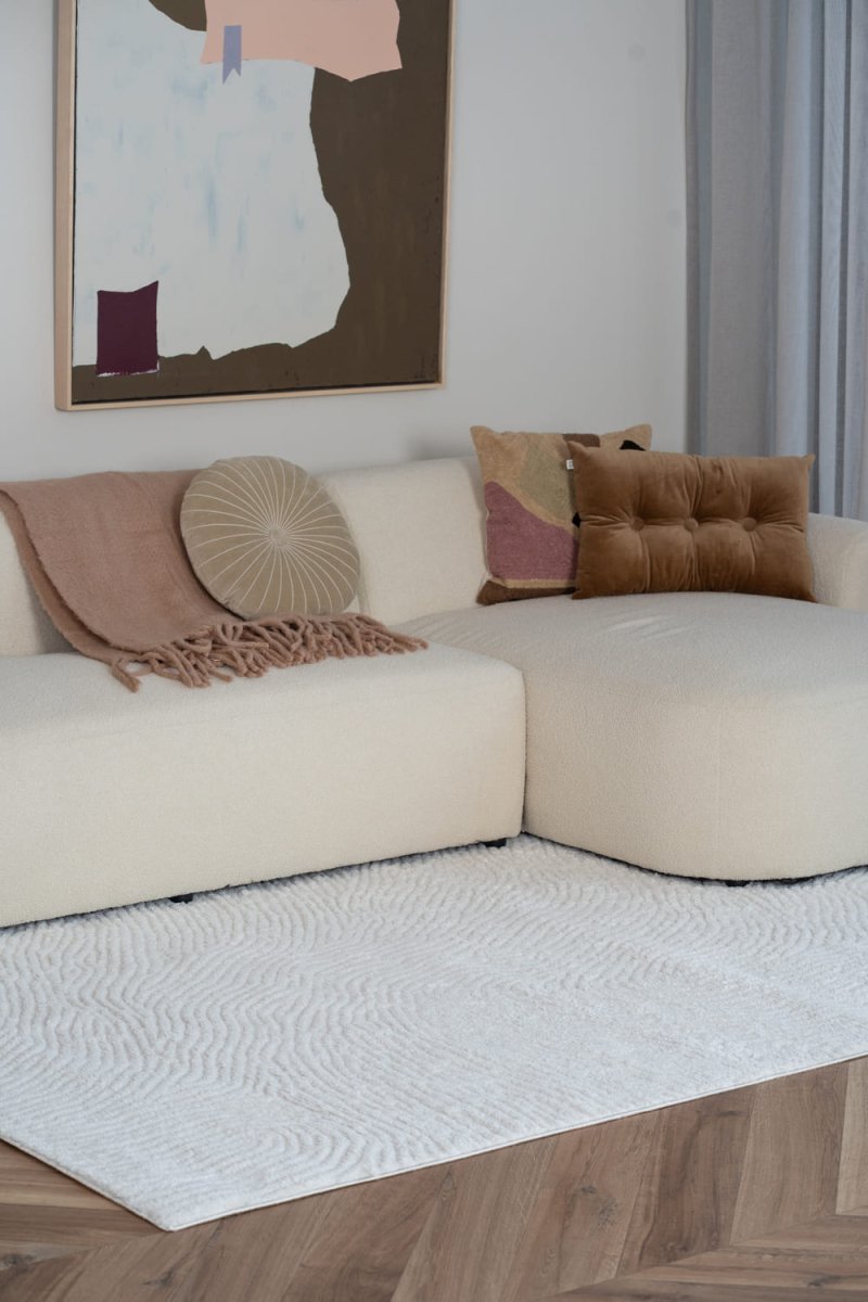 Interieur05 Scandinavisch vloerkleed Curve creme|wit - 160 x 235 cm