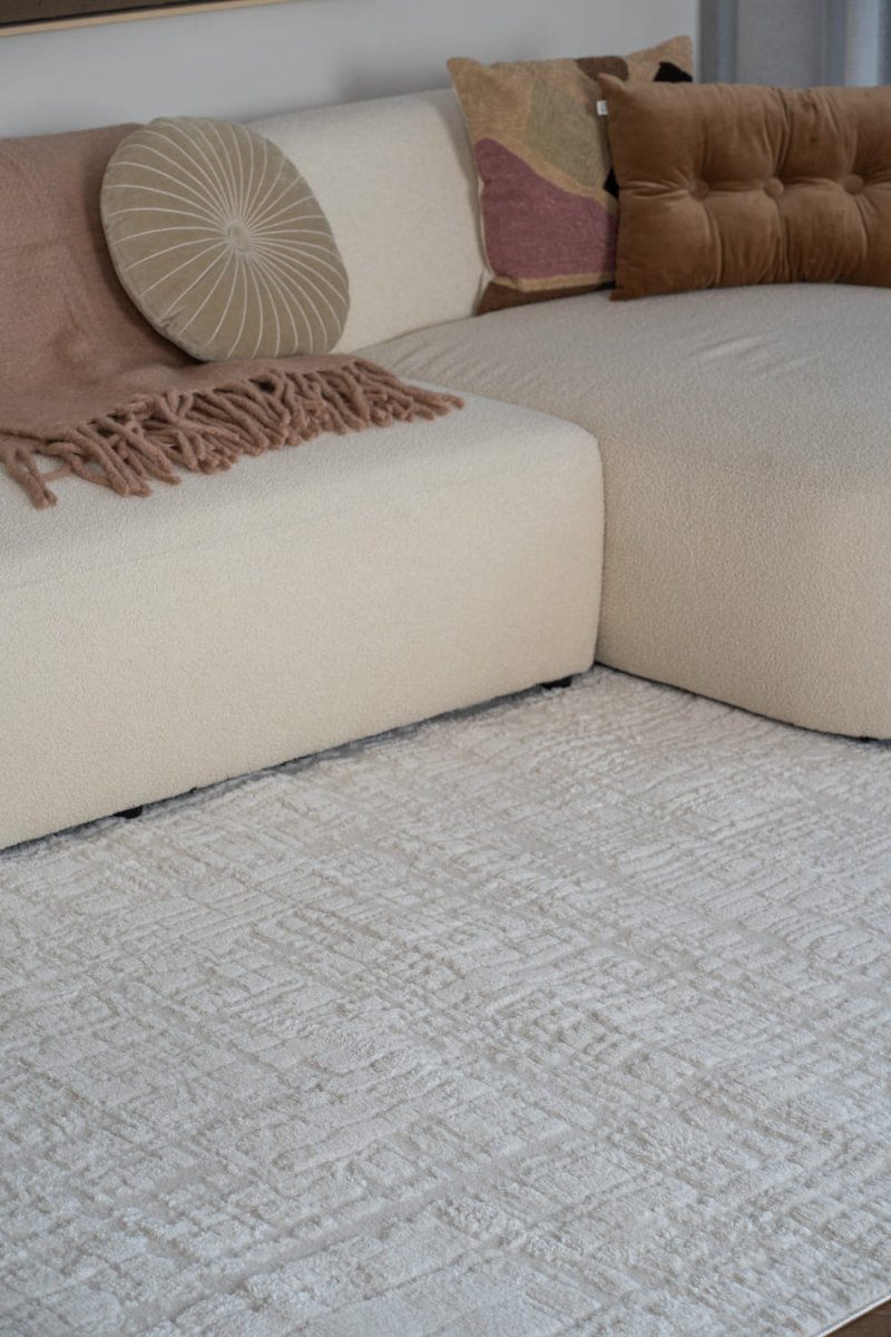 Interieur05 Scandinavisch vloerkleed Prent creme|wit - 140 x 200 cm