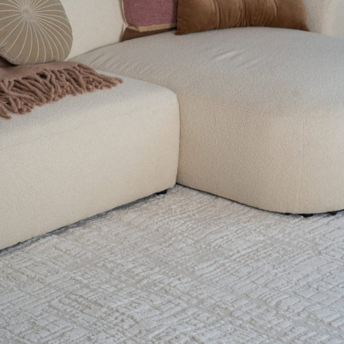 Interieur05 Scandinavisch vloerkleed Prent creme|wit - 140 x 200 cm